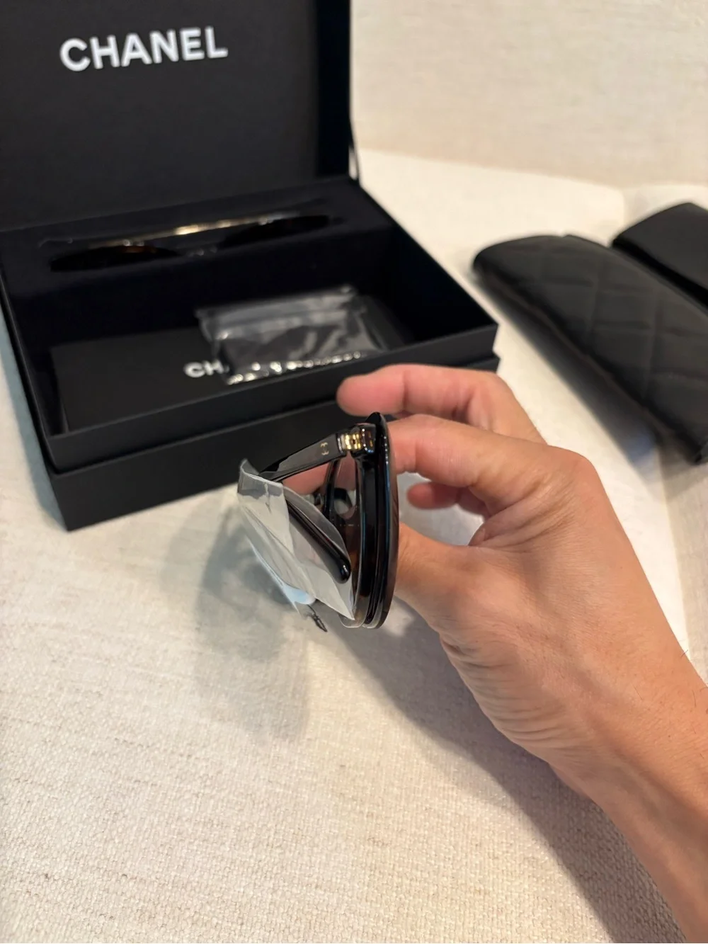 NWT CHANEL Optical Glasses w/ Interchangeable Sunglasses Tortoise Black $700